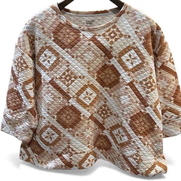 Lands' End Tops - Lands’ End Quilted Sweatshirt (1X)
